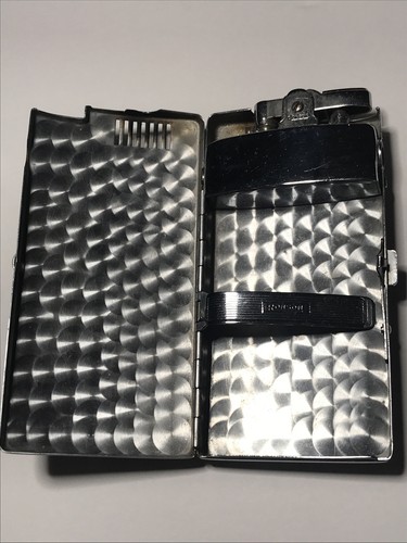 Vintage Art Deco Ronson Tuxedo Lighter and Cigarette Case 1930s/40s - Picture 4 of 12