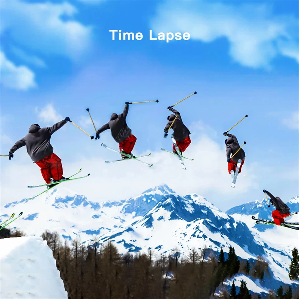 Mini Caméra d'Action Sport Cam EIS 4K@30FPS Casque Moto Vélo Trottinette Etanche - Photo 3/4