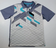 Slazenger Golf Polo Men's Large Golfing Polo Geometric Pattern Short Sleeve   
