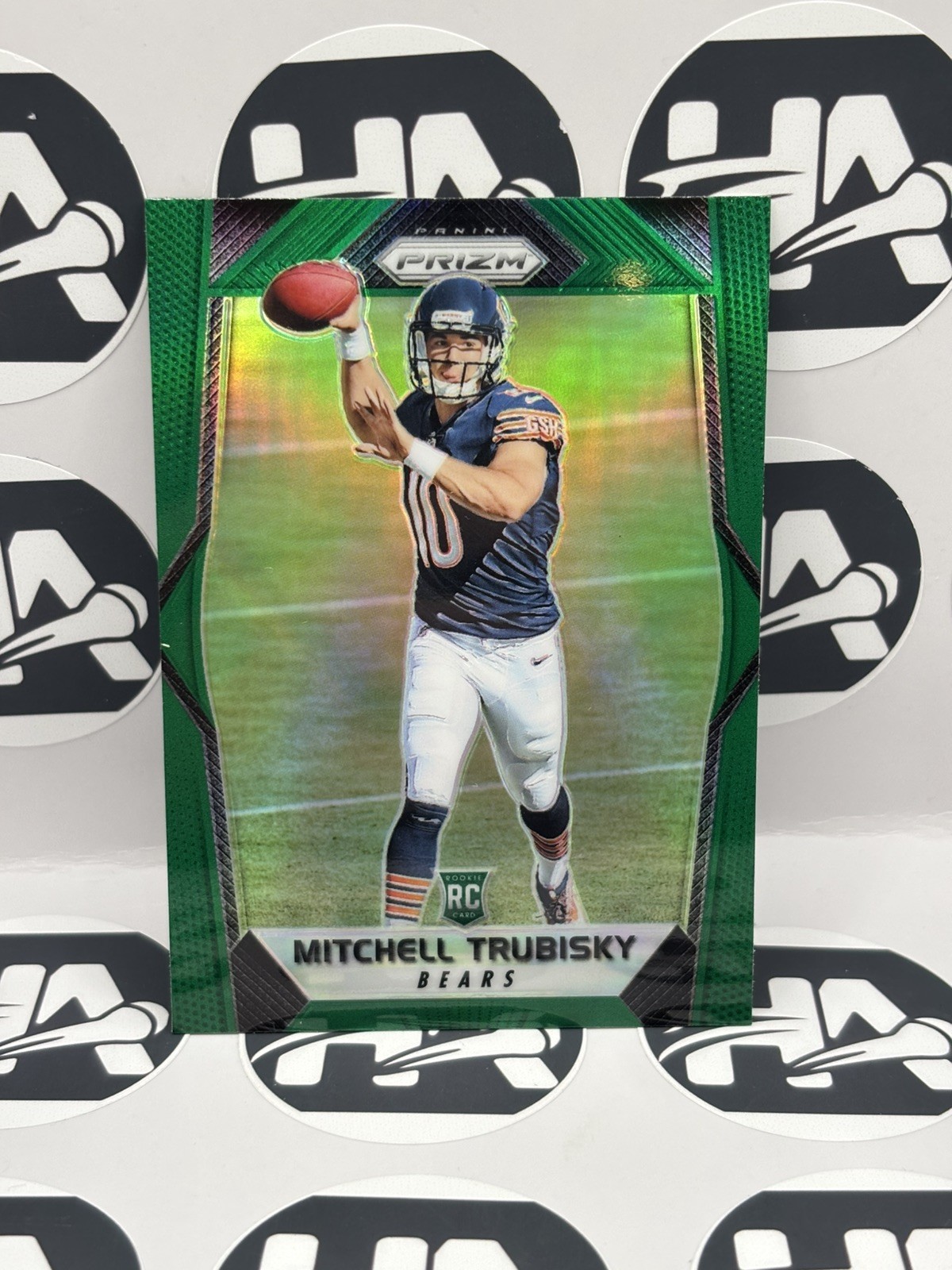 2017 Mitchell Trubisky #209 Panini SILVER GREEN PRIZM  Rookie RC STEELERS