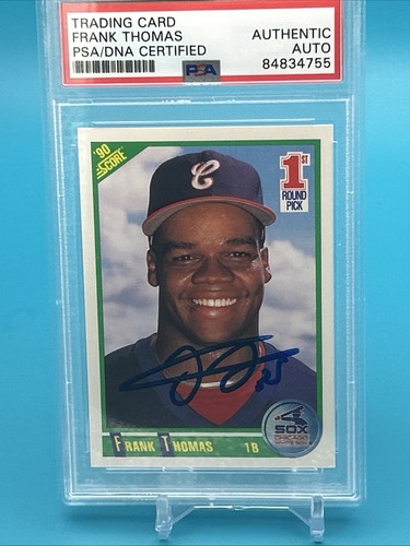 Frank Thomas " MVP & 500 Home Run" 1990 SCORE Signed Rookie Card Auto (RC) PSA