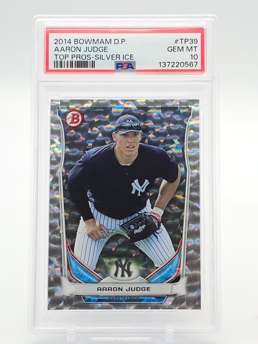 AARON JUDGE 2014 BOWMAN DRAFT TOP PROSPECTS SILVER ICE ROOKIE RC PSA 10 Q7689-1