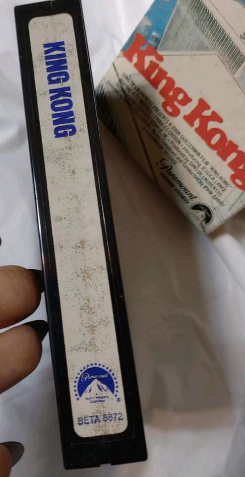 King Kong Movie Beta Movie Tape 1980 Paramount Home Video Not VHS Foto 3 de 4