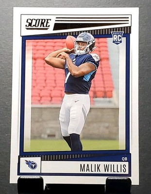 2022 Panini Score #305 Malik Willis RC TITANS QB Rookie football card NM/MT