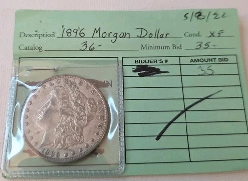 1896 MORGAN SILVER DOLLAR - XF Details Gorgeous Coin! Purchased In Auction -2459
