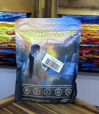 Yerba Mate Instant Tea Peach Mango Powder for Natural Energy 20serv- Exp 04/27