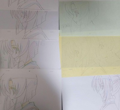 Higurashi no Naku Koro ni Original drawing Draft Rough Ryugu Rena Sonozaki Mion