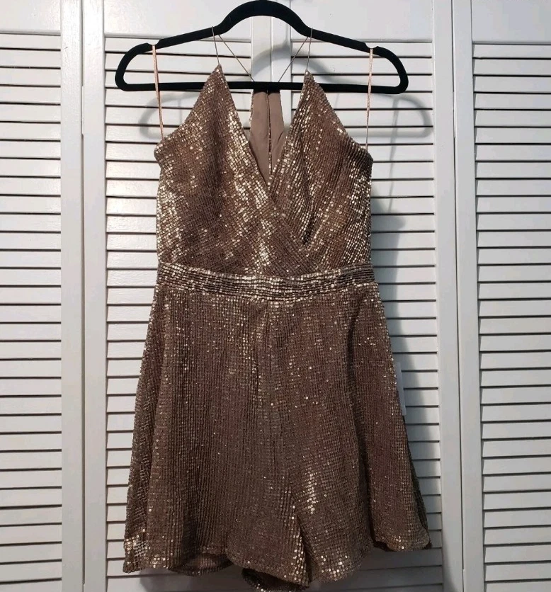 Sequin Romper Gold Jumpsuits & Rompers for Women for sale | eBay