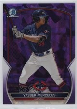 2023 Bowman Chrome Sapphire Prospects Purple 18/25 Yasser Mercedes #BCP-202 0o6m