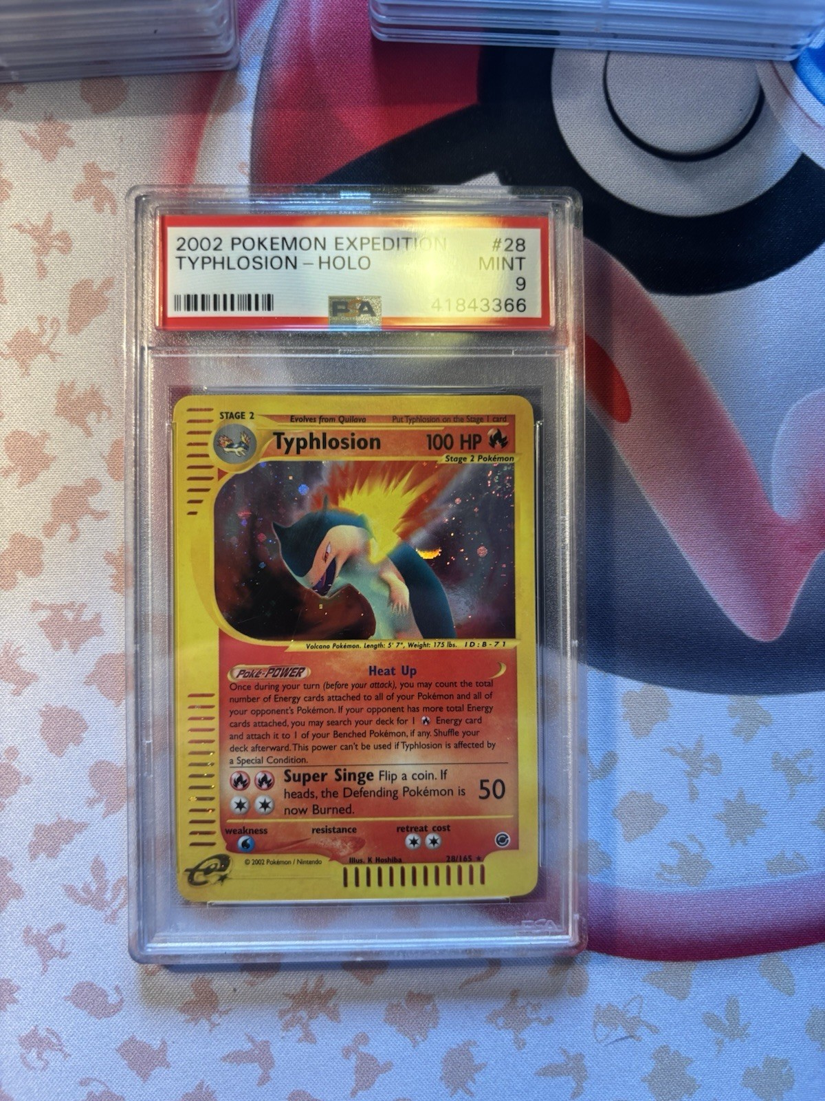 Pokemon Typhlosion Expedition Holo Rare #28 PSA 9 Mint