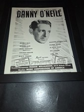 Danny O'Neill Rare Original Classic 1946 Promo Ad Framed!