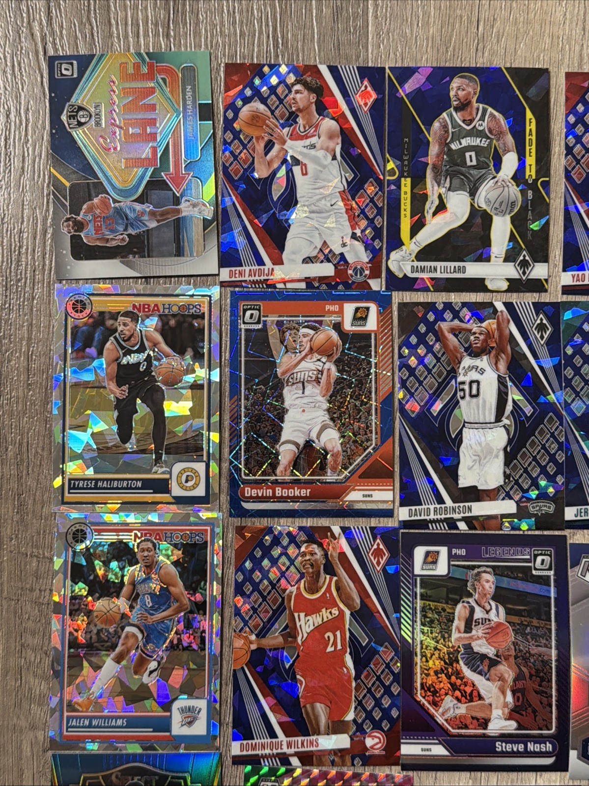 HUGE (275) Card NBA Lot Prizm Inserts Paolo Tatum Lillard Ja Rose Harden SWB60 view 2