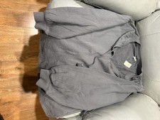 Aerie Easy Street very Oversized Sweatshirt XS NWT Peasant Boho gray