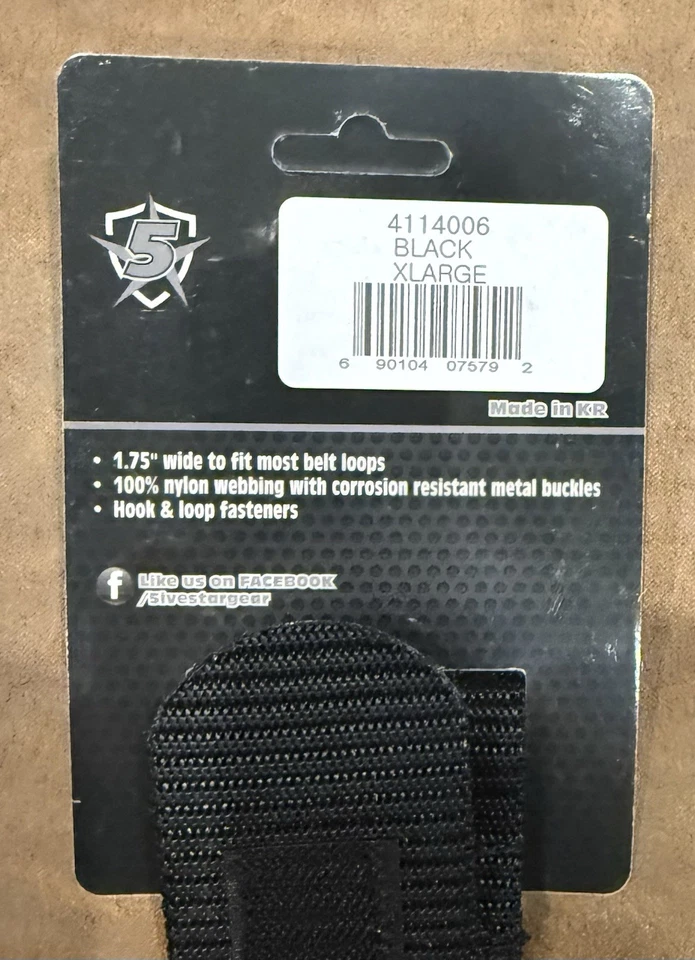 Nuevo Cinturón 5ive Star Gear BDU Negro Grande - Juego de 2 Foto 2 de 2