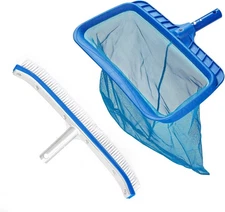 Swimming Pool Cleaner, Pool Skimmer Leaf Net with 18" Pool Skimmer Net Dark