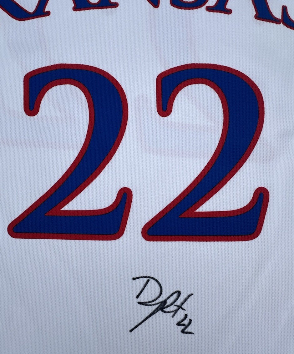 DARRYN PETERSON #22 SIGNED KANSAS JAYHAWKS BASKETBALL JERSEY PSA