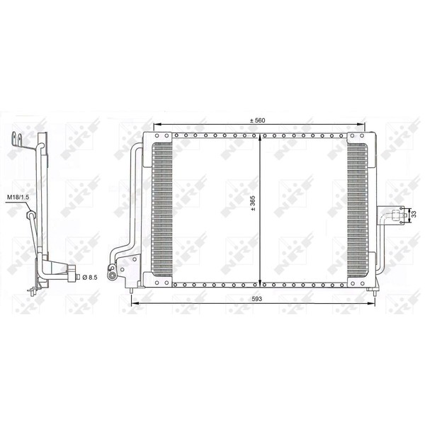Kondensator Klimaanlage KlimaküHler FüR Opel Astra F CC 53_ 54_ 58_ 59_-image