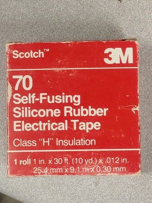 Scotch, 3M, 70, Self-Fusing Silicone Rubber Electrical Tape, 1 In. × 30 Ft.