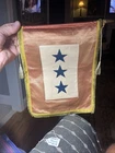 WW2 WWII US Army Military Home Front 3 Blue Star Sons in Service Banner Flag