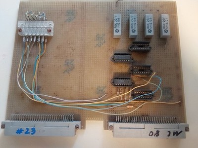 ROBOTRON / RFT Steck-Karte im K1520 Format, Bastelkarte (MC80 ?) #23 , defekt