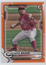 2021 Bowman Orange Border 4/25 Trevor Bauer #9 0us8