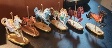 The Franklin Mint 6 World of Carousel Horse Sculpture Collection PLEASE view 