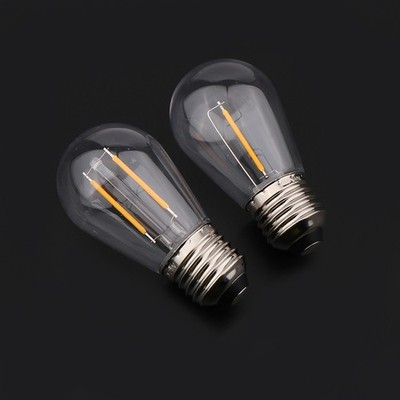 S14 Plastics Led Bulb E27/E26 3V 120V Warm White 2W 1W Shatterproof Lamp Bulbs