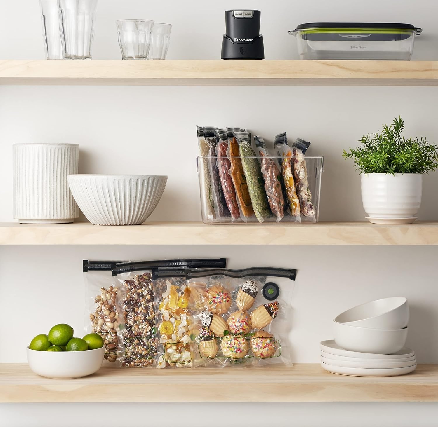 Leakproof 8 Gallon Reusable Vacuum Bags - Easy Use from Freezer to Sous Vide