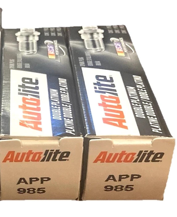 2x Autolite Double Platinum APP985 Spark Plugs -Jeep Wrangler CJ5 CJ7 412 41-807