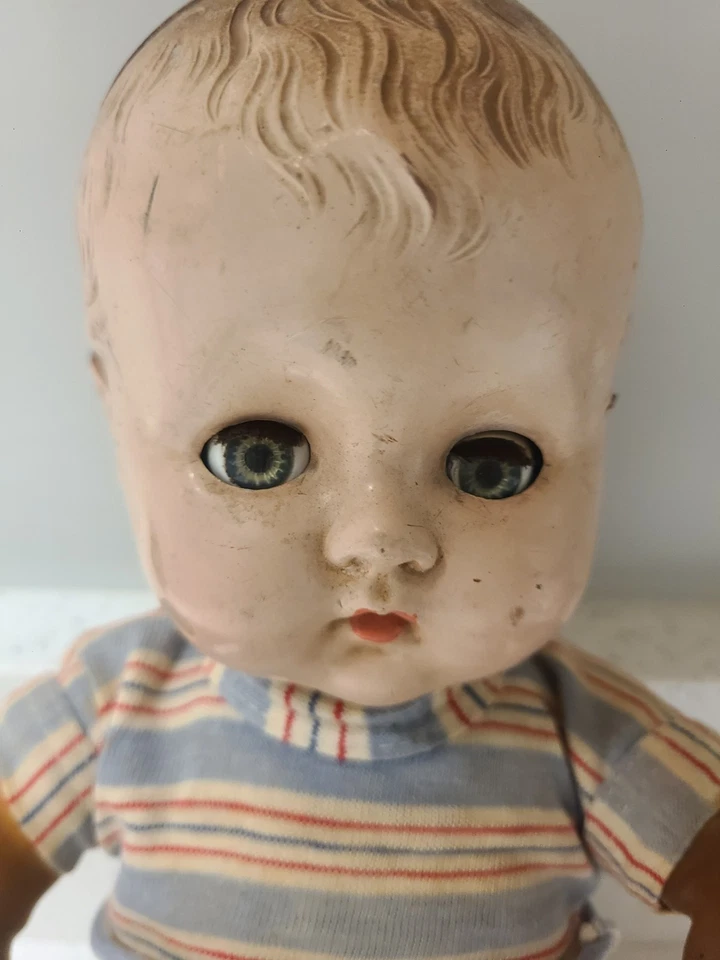 Cryer Baby Doll Vintage 1950's Magic Skin Crack In Head - Image 2 of 4