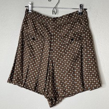 Pantalón Corto SANDRO Paris Gael Plisado Talla 38 Marrón Imitación Bolsillos