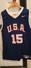 VTG 2007 Nike Team USA Olympics Carmelo Anthony Jersey 15 Mens XL SEWN FIBA