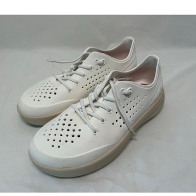Crocs Women's InMotion Pacer Lite Ride Sneaker, White/Taupe, Size 8