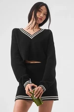 New AIo Yoga Sports Suit Tennis Club Sweater Knit V-Neck Pullover+Skirt Fit Sets