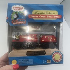 Thomas  Friends Wooden Railway James Goes Buzz Buzz 2003 Limited Edition NIB