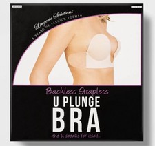 Fashion Forms Women's U-Plunge Adhesive Strapless Backless Bra - A Cup