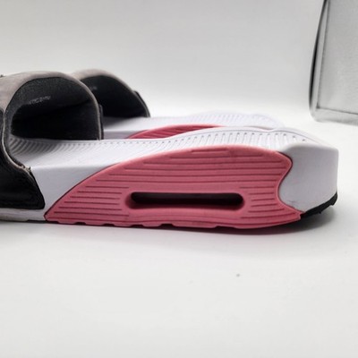 NIKE AIR MAX 90 SLIDES WHITE ROSE PINK SMOKE Sz 10 BQ4635 100