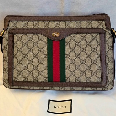Gucci Ophidia GG Crossbody Beige/Ebony | Supreme Canvas + Web | Staubbeutel 