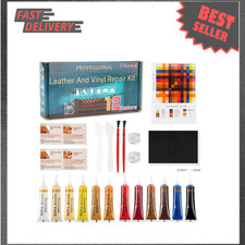 Leather and Vinyl Repair Kit 21Pcs for Furniture Car Seats Jackets Tears Holes