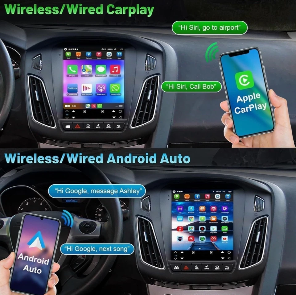 4+64 Android 13 Car Radio for Ford Focus 2012-2018, 10.4 Inch IPS Touch Screen C - Image 2 of 4