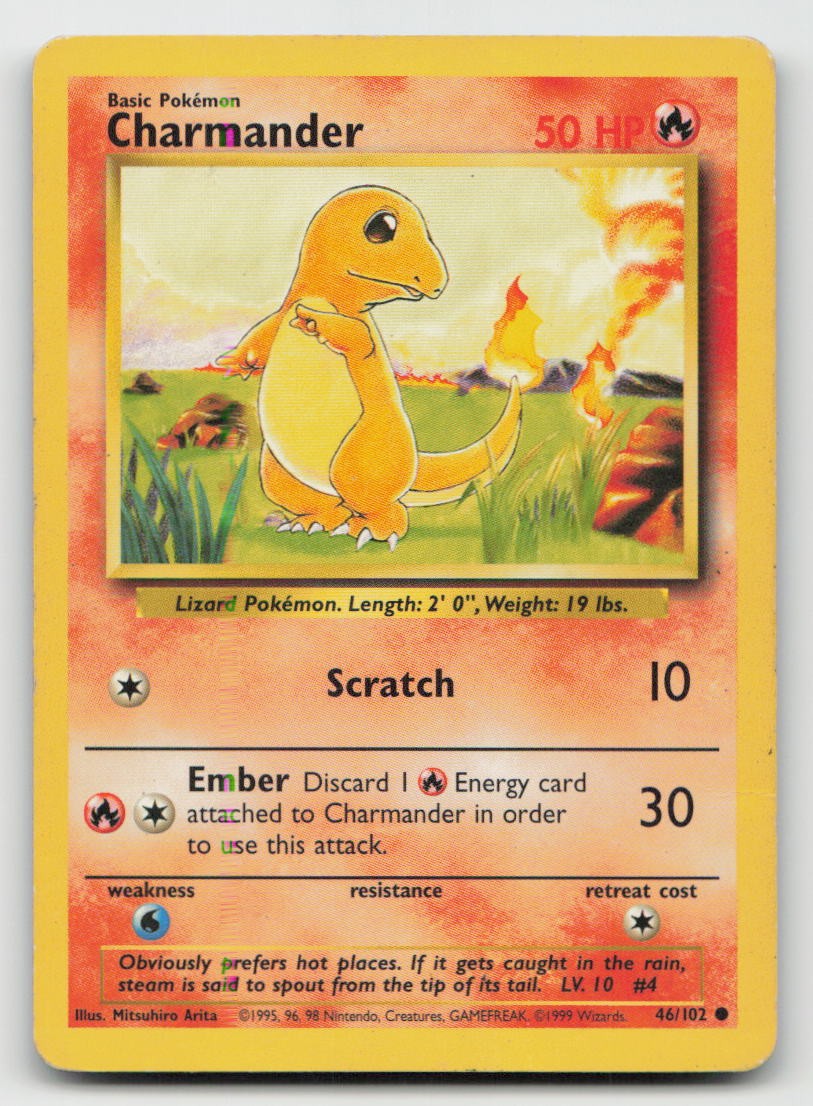 Charmander Common Base Set 046/102 MP