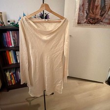Reformation Pike Satin Dress Almond Cream Ivory Size Large L