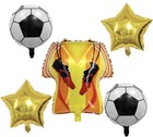 5pcs Mini Football Air Fill Foil Balloon Decorations Sport Soccer Birthday Gift