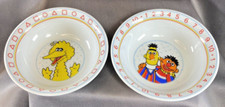 Set of 2 Porcelain Sesame Street Bowls Bert and Ernie and Big Bird