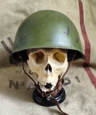 Soviet WW2 Ssh40 Helmet 1948 Military USSR Army Steel Helmet #17                