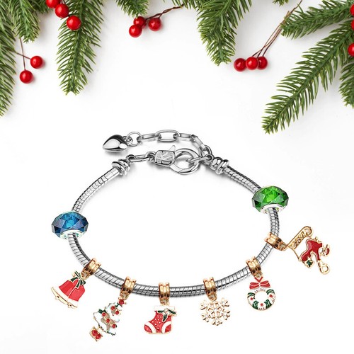 24 Days Christmas Advent Countdown Calendar DIY Charm Bracelet Jewelry Gift Set - Picture 6 of 6