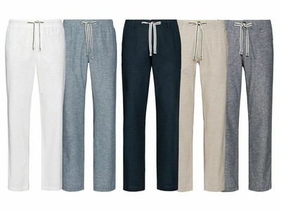 Livergy Hose Herren Gr. 48 Navy leinen Sommerhose online kaufen | eBay 