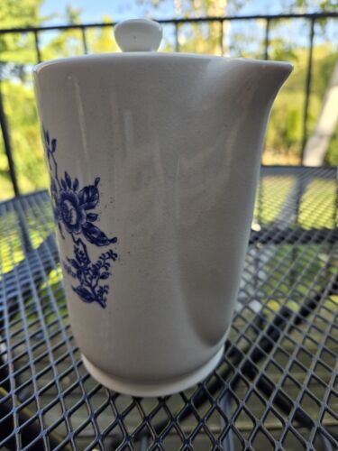Vintage Electric Pot Tea Kettle Blue White Ceramic Porcelain 6" Rose Japan READ: - Picture 6 of 11