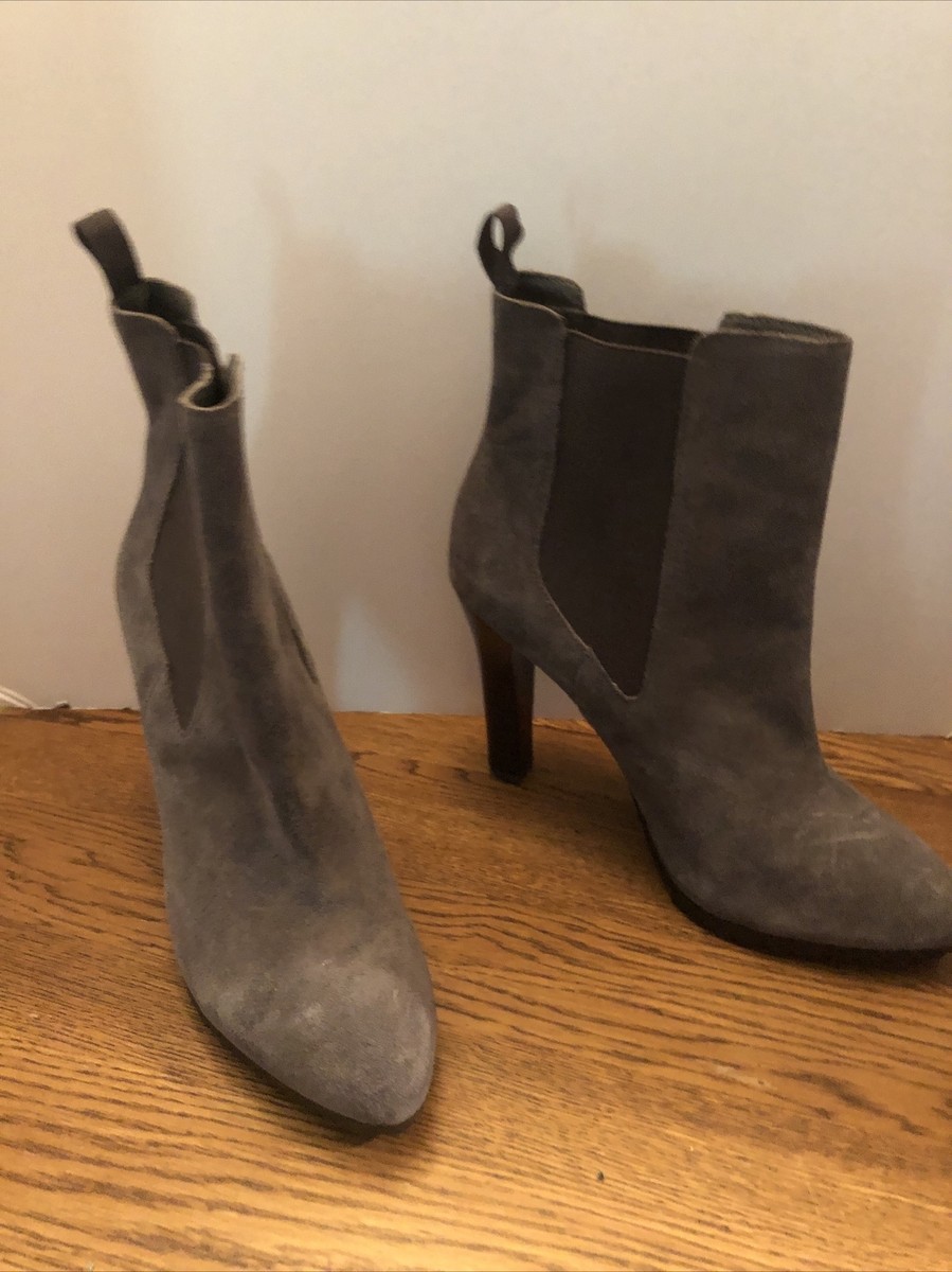 Lauren Ralph Lauren Collection Gray Suede Ankle Booties 