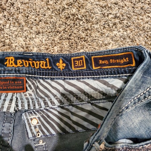 Rock Revival Andrea Easy Straight Distressed Jeans 30 - Picture 4 of 5
